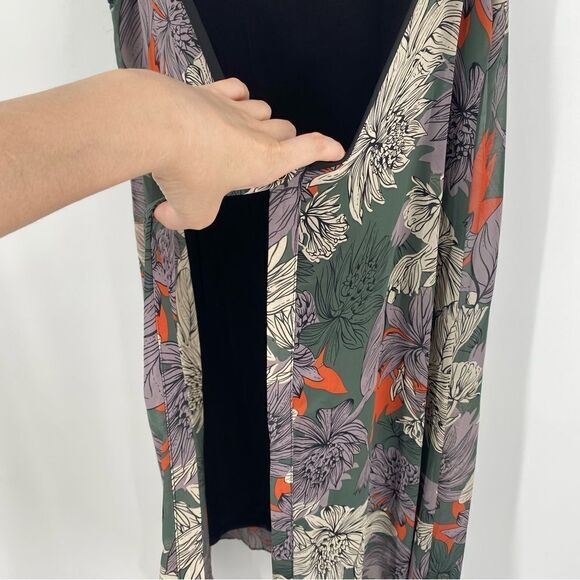 Patrizia Luca Women’s Round Neck Sleeveless Tropical Print Midi Dress size XL - Picture 4 of 4